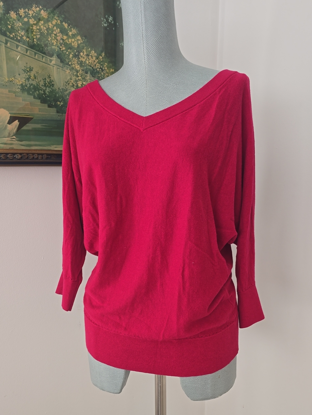 Kate Spade | V-Neck Batwing Sweater Top - Pink